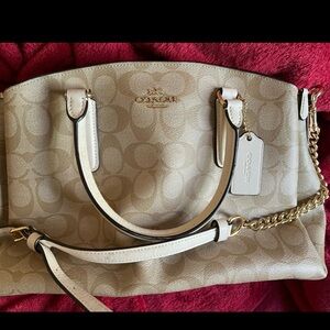 Coach Signature Sage Carryall in Beige/off White